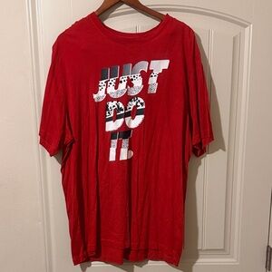 Nike Red 'Just Do It' Men's T-Shirt